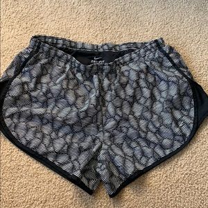 Black and White Patterned Nike Shorts